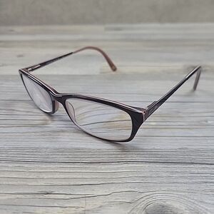 Anne Klein AK5027 208 Eyeglasses Mocha Horn Brown Full Rim Frames Only 52-15-135